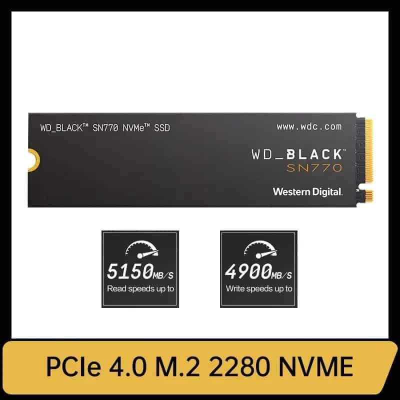 SSD M.2 NVMe WDBlack SN770 1TB GEN4 5150 MB/s