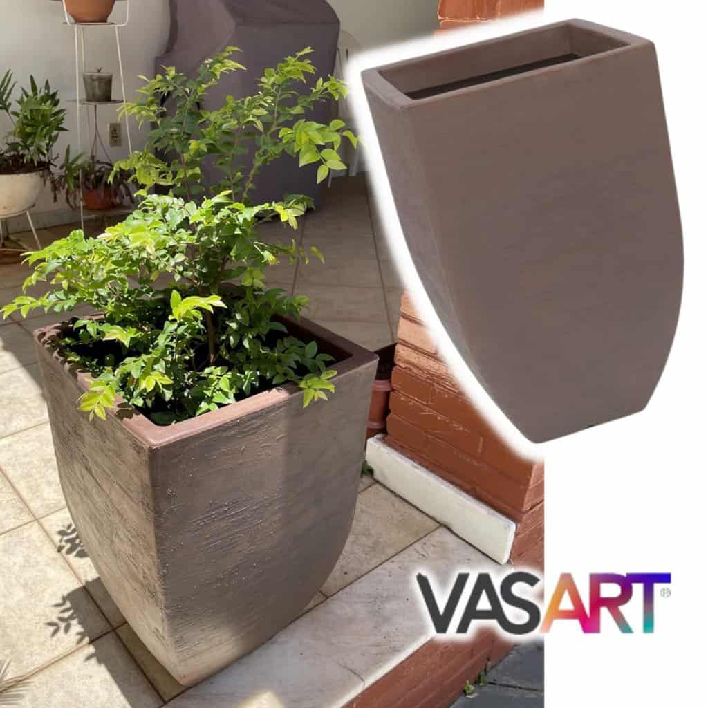 Vasart Malta Vaso de Flores Trapezio, Rusty, 36x55cm