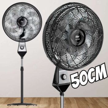 Ventilador Coluna 50cm 180w 8 Pás Silencioso Wap Flow Turbo Frequência 60 Hz 127V