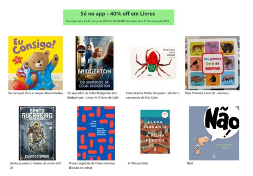 40% off em Livros - APP Amazon