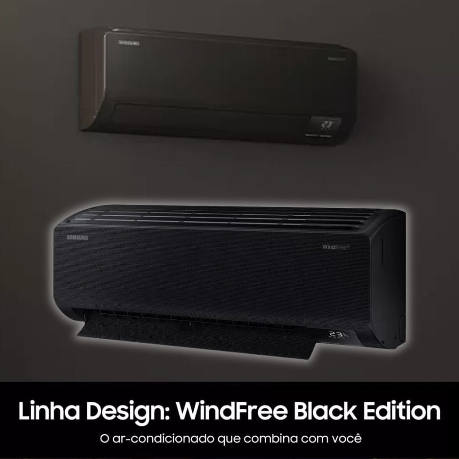 Ar Condicionado Windfree Black Wifi S/vento 12000btus Frio Cor Preto 220V