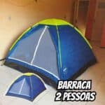 Barraca De Camping 2 Pessoas Verde Impermeável C/ Bolsa Mor Cor Azul