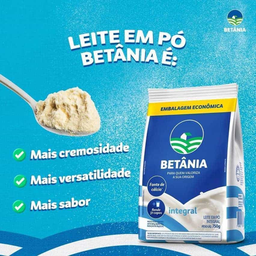 Betânia Leite Em Pó Integral 750G