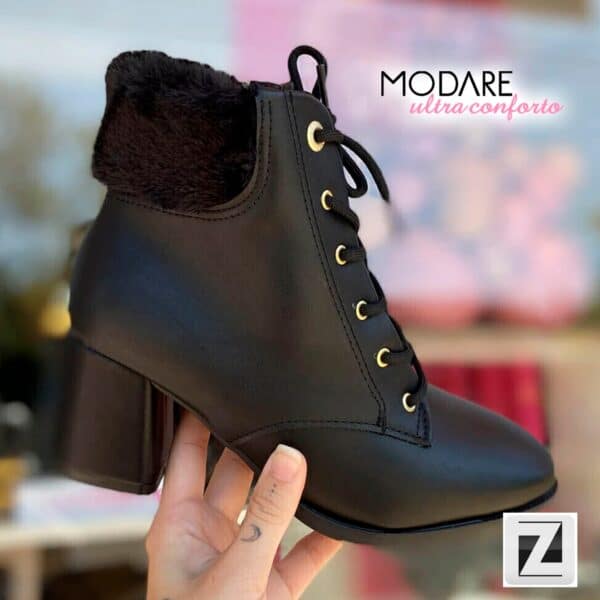 Bota Coturno Modare Pelo Cano Baixo Feminina