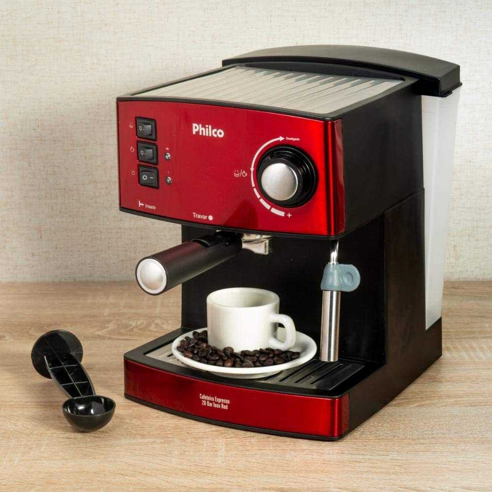 Cafeteira Expresso Philco 20 Bar Inox Red Pcf24 Cor Vermelho 110V