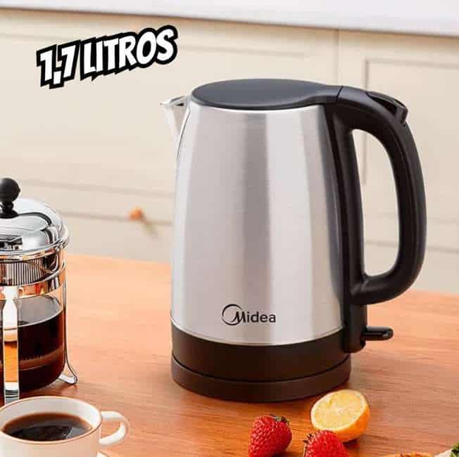 Chaleira Elétrica Inox Midea 1,7 L