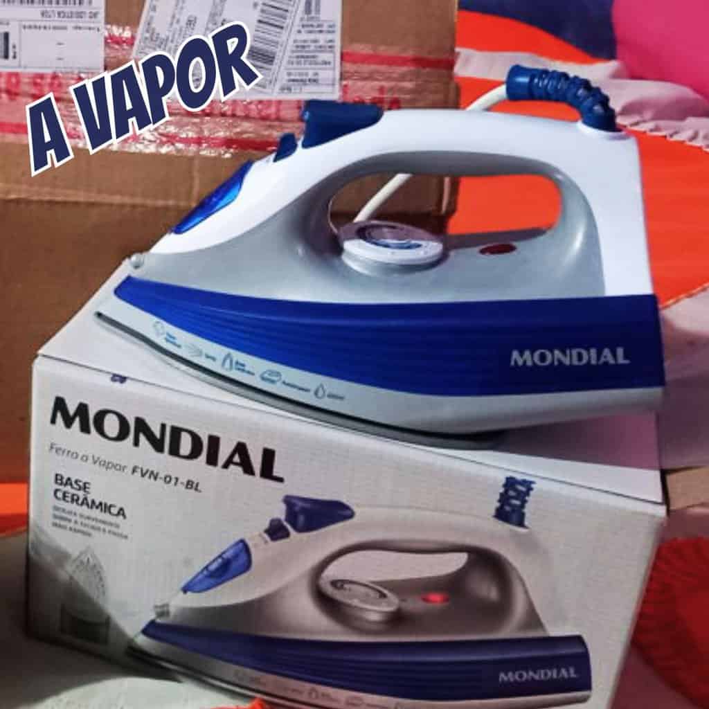 Ferro A Vapor Fvn01bl 1200w Branco E Azul Mondial 110V