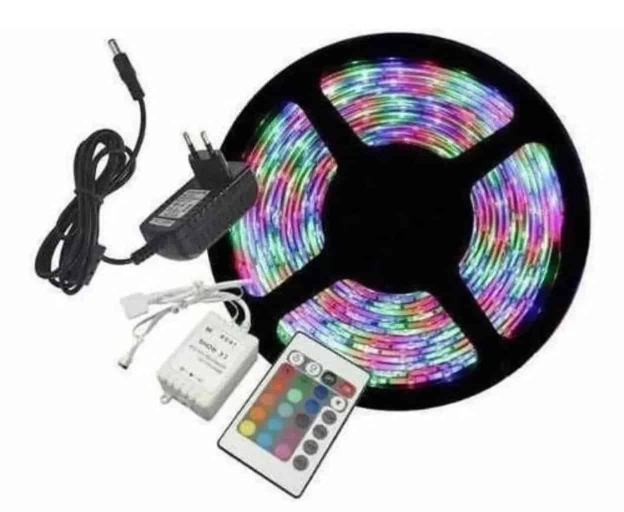 Fita Led 5m Ultra Rgb 2835 + Fonte + Controle - Dubai - Iluminação