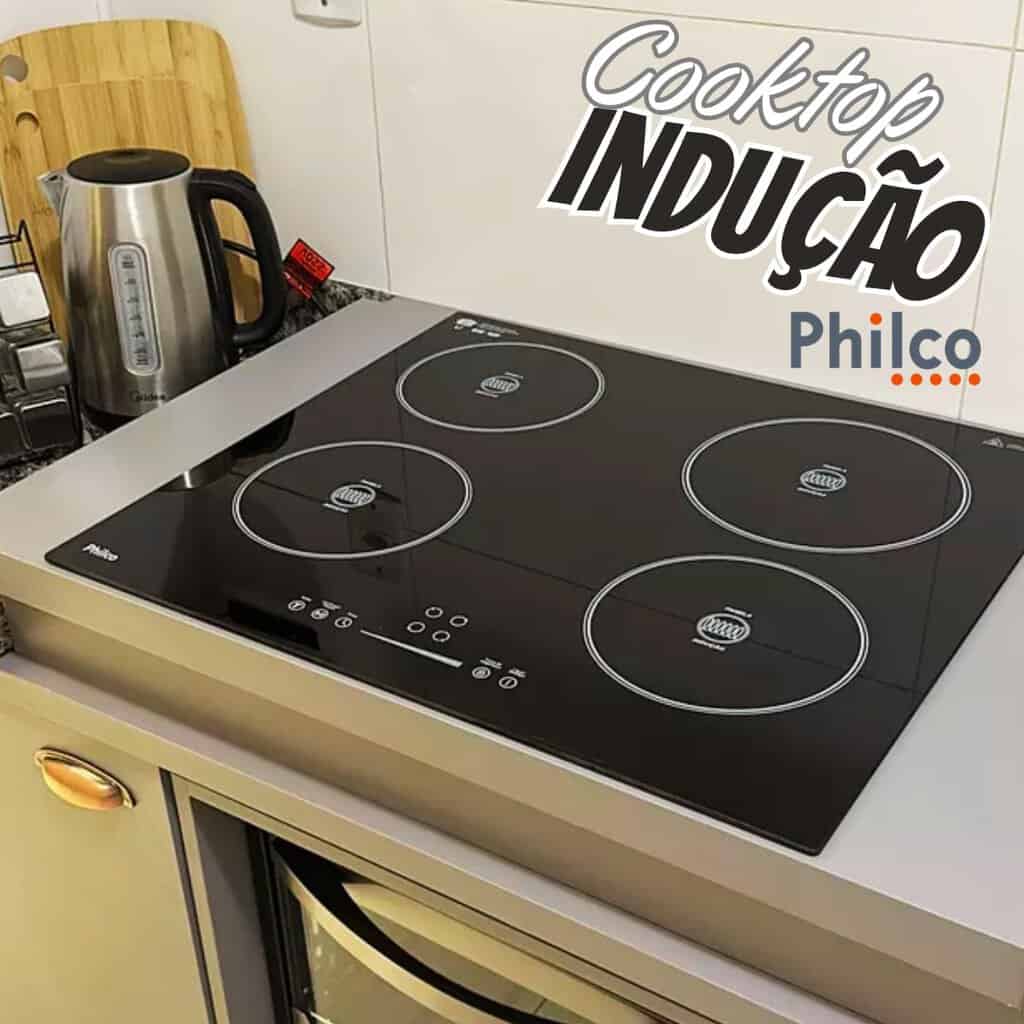 Fogão Cooktop De Indução Philco 4 Bocas Pct04p Preto 220v