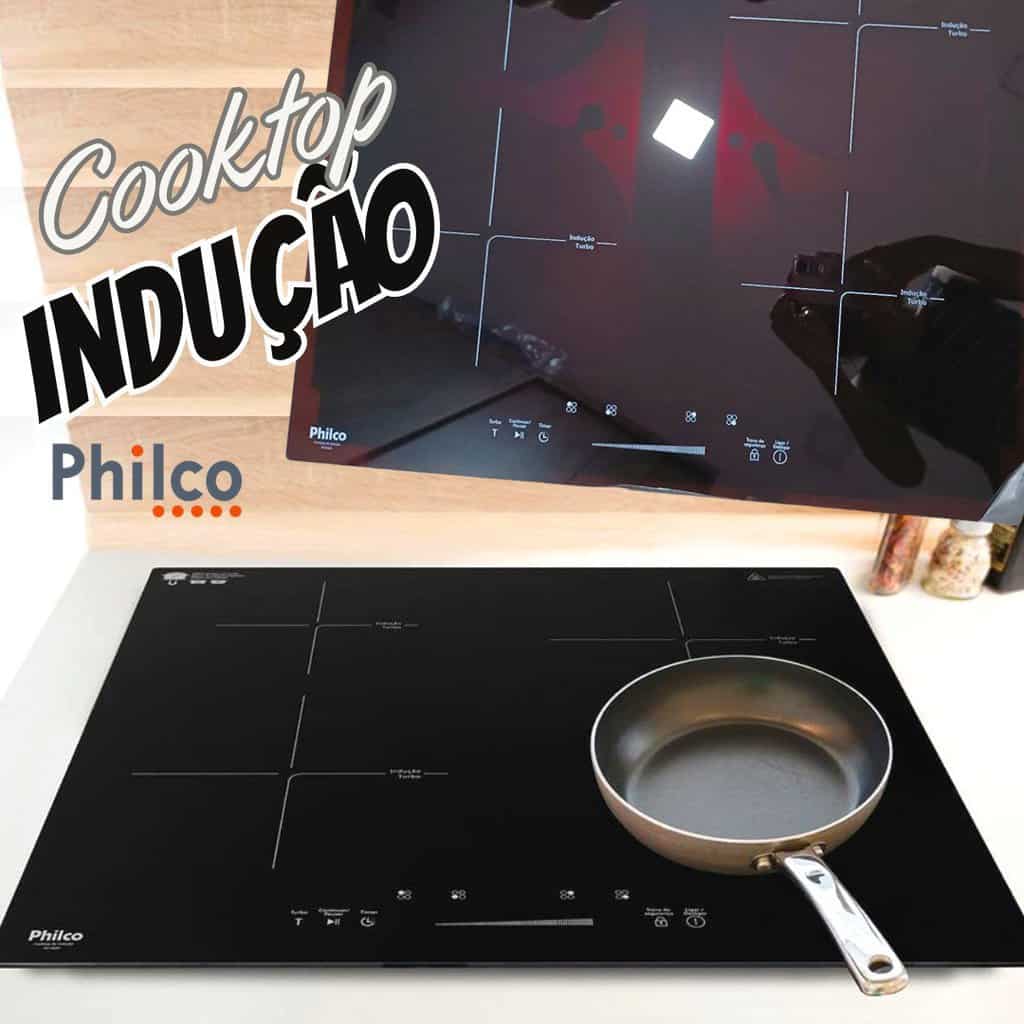 Fogão Cooktop De Indução Philco 4 Bocas Pct40p Preto 220v