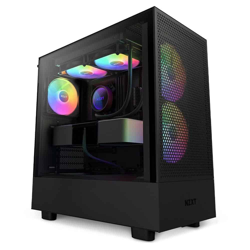 Gabinete Gamer NZXT H5 Flow, Mid Tower, ATX, Lateral em Vidro Temperado, Cooler Fan RGB - CC-H51FB-R1