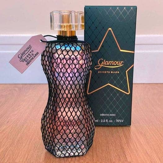 Glamour Secrets Black Deo Colônia Feminino Boticário 75ml