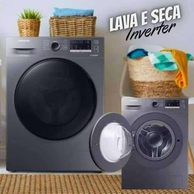 Lava E Seca Samsung Wd11m Com Digital Inverter Inox 11kg Cor Inox look 127V