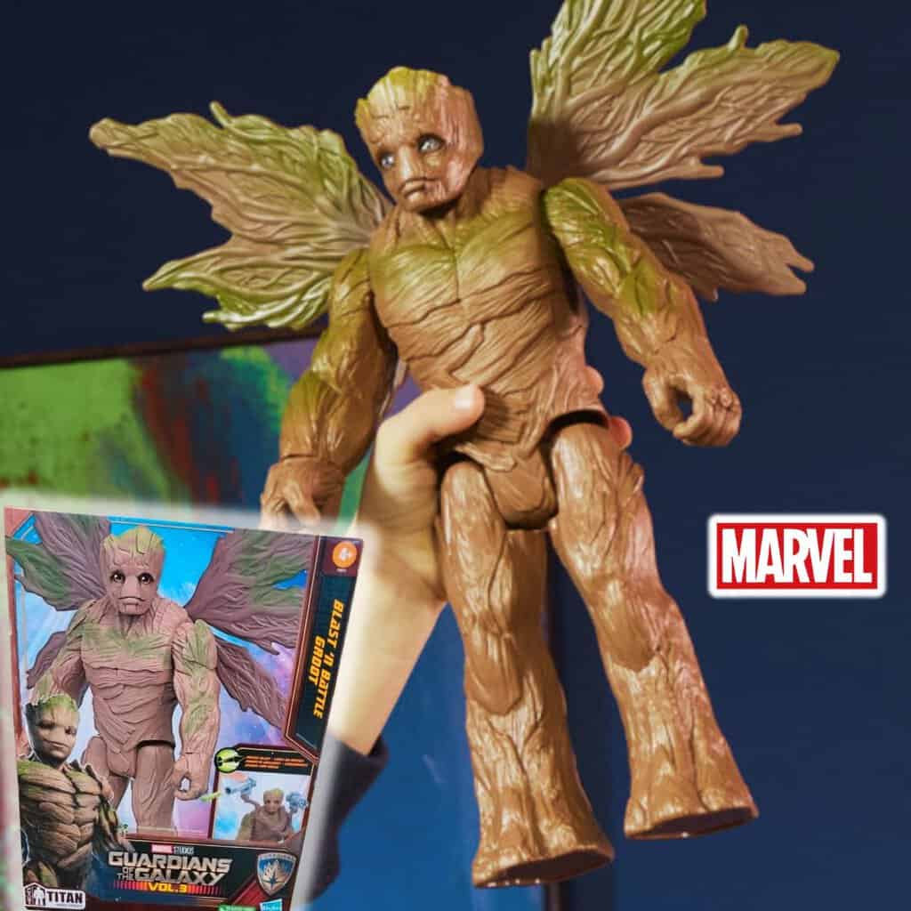 Marvel, Boneco Groot Blast 'N Battle, Marrom