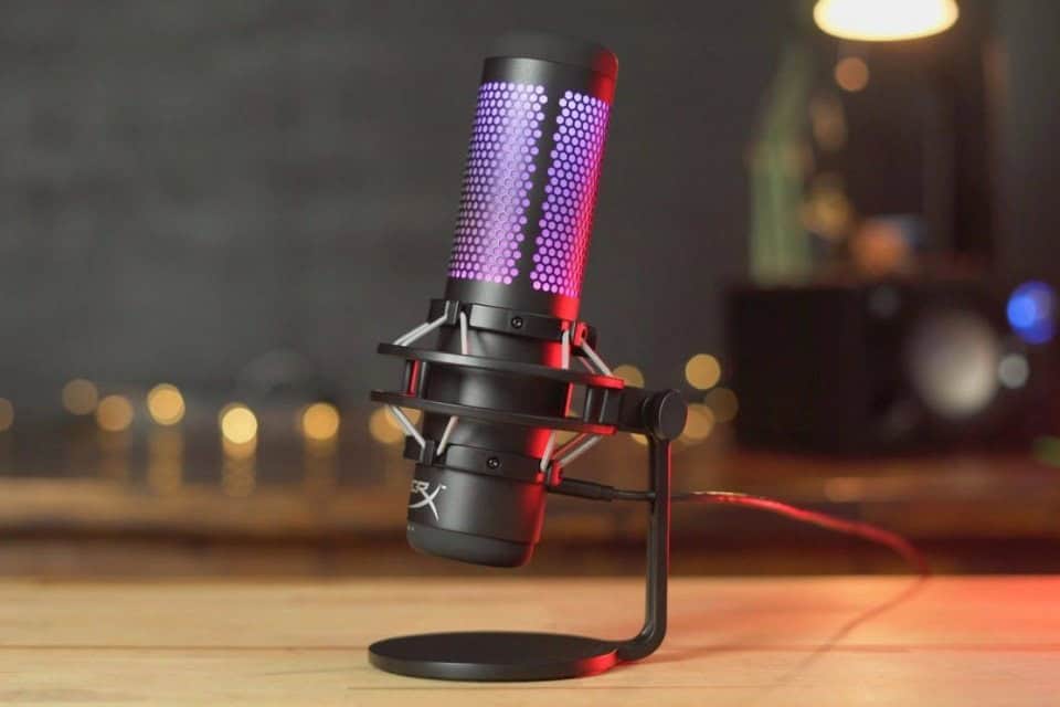 Microfone Gamer HyperX QuadCast S Podcast, Antivibração, LED RGB, USB, Compatível com PC, PS4 e Mac, Preto - 4P5P7AA