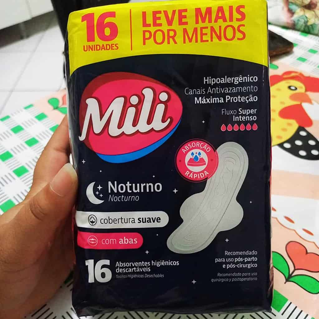 Mili Absorvente Noturno Suave c/abas – 16 unidades