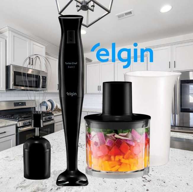 Mixer Turbo Chef 3 Em 1 200w Triturador E Fuet 127v - Elgin