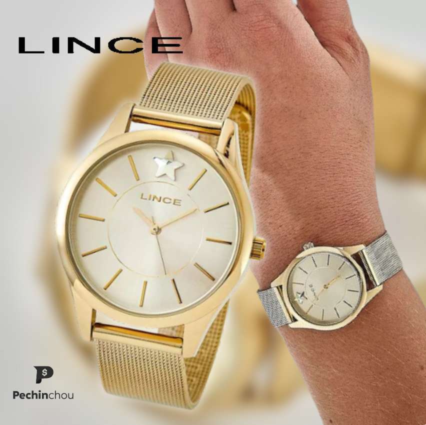 Relógio Lince Feminino Dourado Lrgj147l C1kx