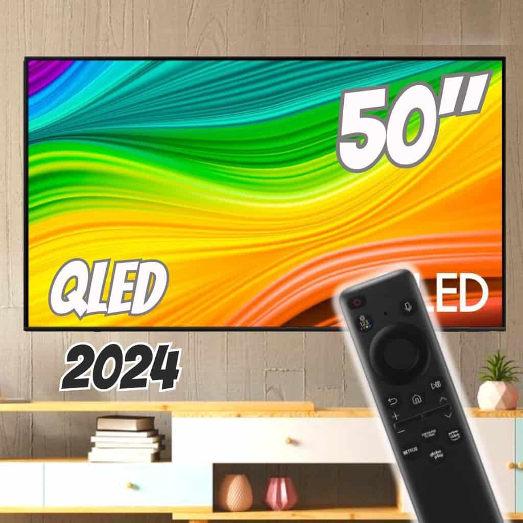 Samsung Smart TV 50 polegadas QLED 4K Q60D 2024, Modo Game, Som em Movimento, Tela sem limites, Design slim, Visual livre de cabos, Alexa built in