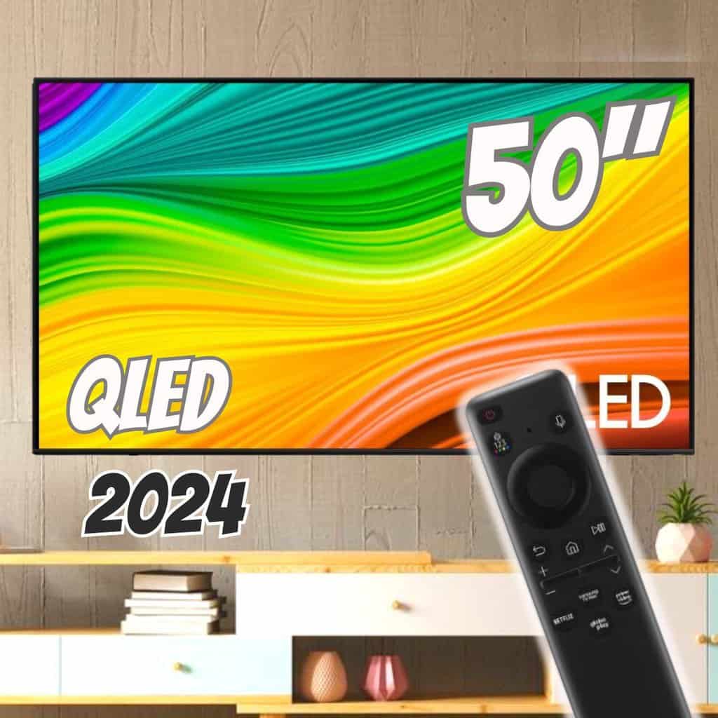 Samsung Smart TV 50" QLED 4K Q60D 2024, Modo Game, Tela sem limites, Design slim, Visual livre de cabos, Alexa built in