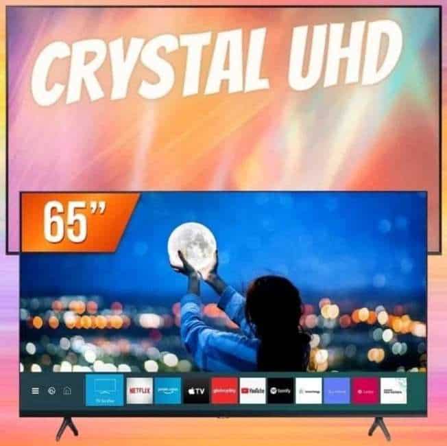 Smart TV Samsung 65" Processador Crystal 4K BE65C-H PurColor, WiFi 5, Bluetooth 5.2 e Tizen