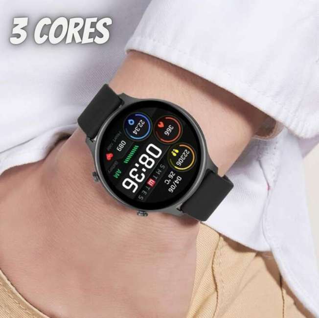 Smartwatch Relógio Inteligente My Watch I Fit Haiz Tela Full Touch 1.28" Resistente à Água IP67 com Modos Esportivos e Recebimento de Notificações