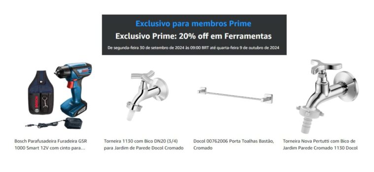 20% Off em Ferramentas - Amazon