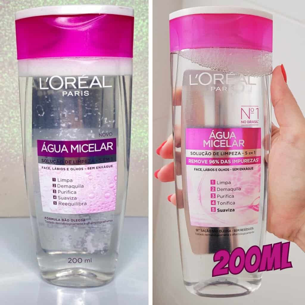 Água Micelar 5 Em 1 200ml, L'Oréal Paris, 200ml, Demaquila, Limpa, Purifica, Suaviza, Elimina Impurezas e Reequilibra a Pele