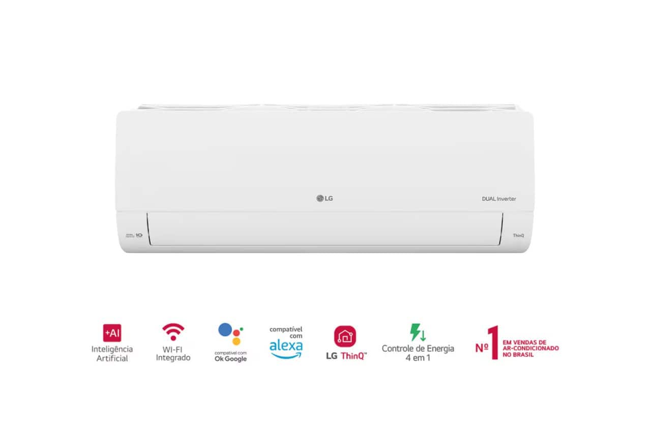 Ar-Condicionado LG Dual Inverter Voice +AI 12.000 BTU Frio 220V