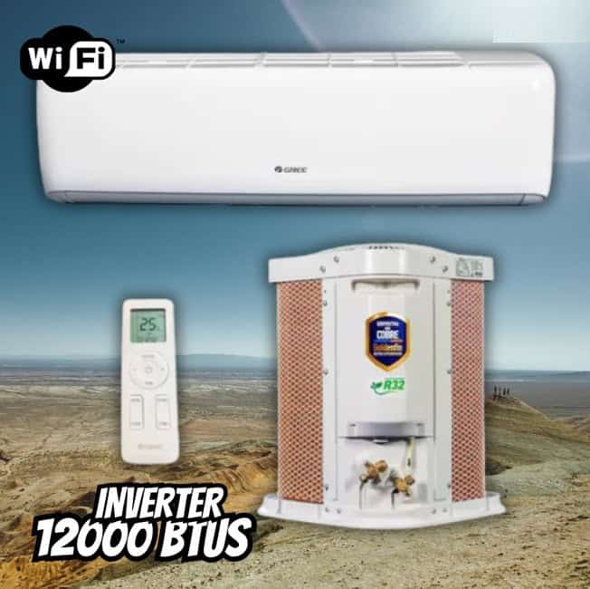 Ar Condicionado Split Hw G-top Auto Inverter R-32 Gree 12000 Btus Quente/frio 220V Monofásico GWH12ATC-D6DNA1A/I