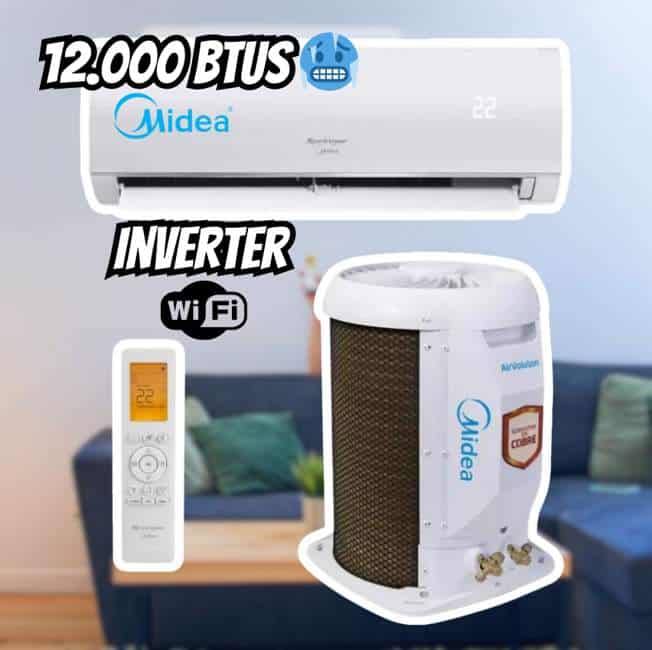 Ar Condicionado Split Inverter Hi Wall Springer Midea AirVolution Connect 12000 BTUs Frio 42AFVCI12S5 - 220V