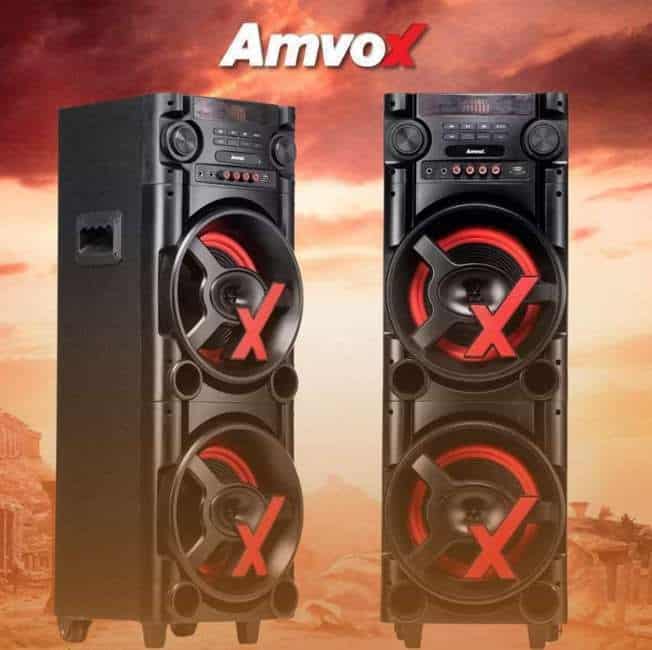 Caixa de Som Torre AMVOX ACA 1000 NEW X - Bluetooth 1000W RMS Amplificada