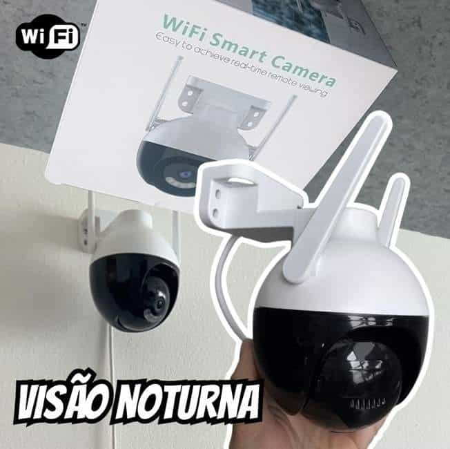 Câmera IP Sem Fio de Segurança Externa HD 4MP, Câmera de Visão Noturna Infravermelha WiFi, IP66 à Prova D'água e à Prova de Poeira, Chamada de Voz Bidirecional, Campo de Visão Completo PTZ 360 Graus