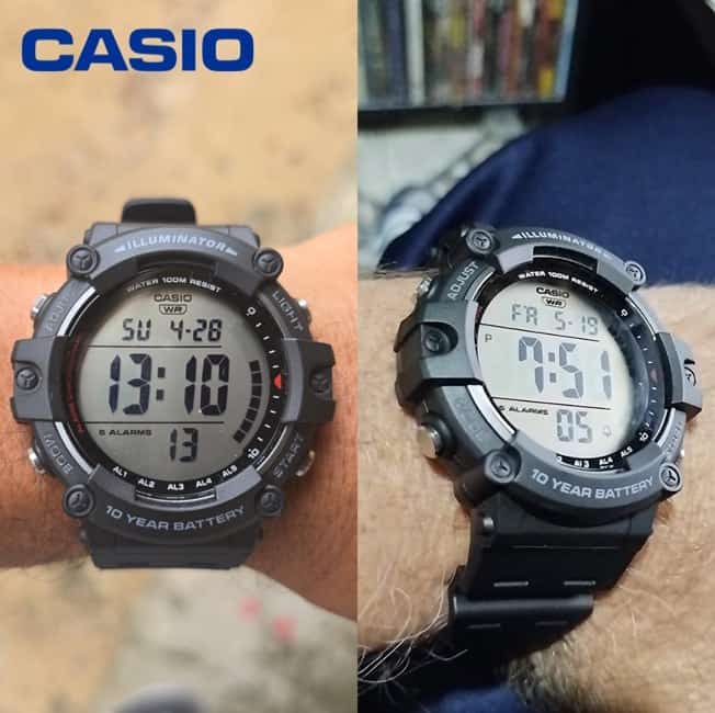 Casio Relógio digital de aço inoxidável 17