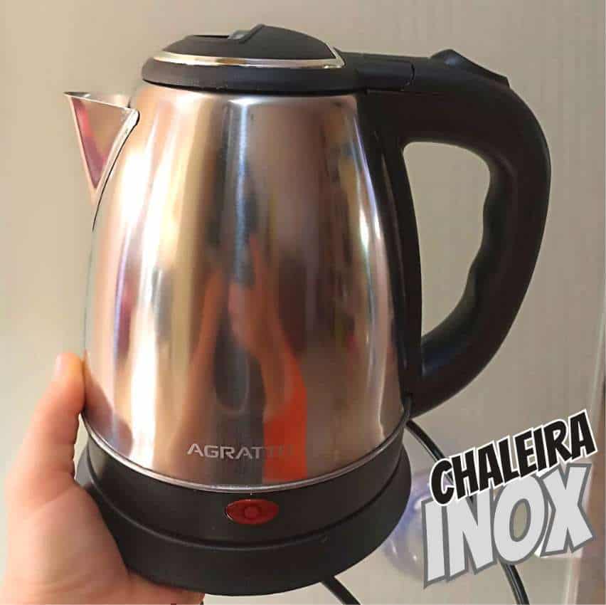 Chaleira Elétrica Portátil 1.8 Litros Aço Inox 110v ParaCaféChá Linha Premium - BAK/SKYLINK/NZA