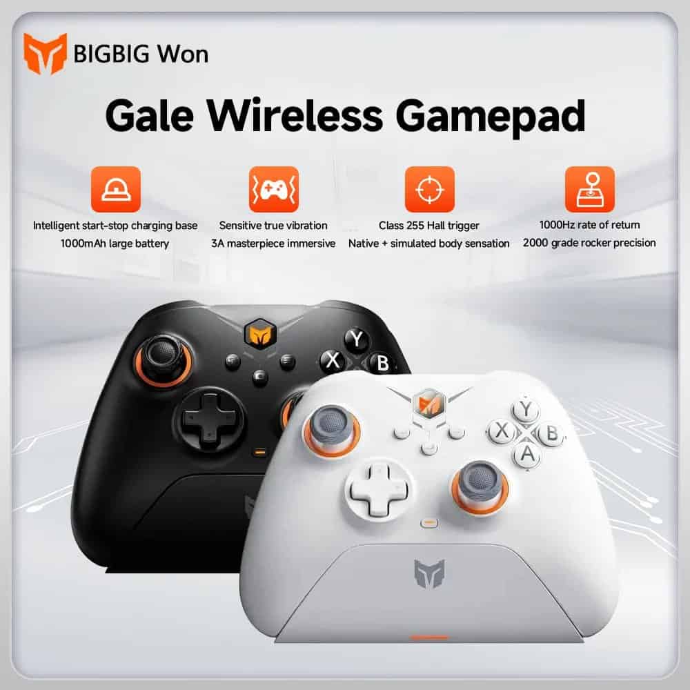 Controle BigBig Won Gale Sem Fio com Dock de Carregamento Cupom
