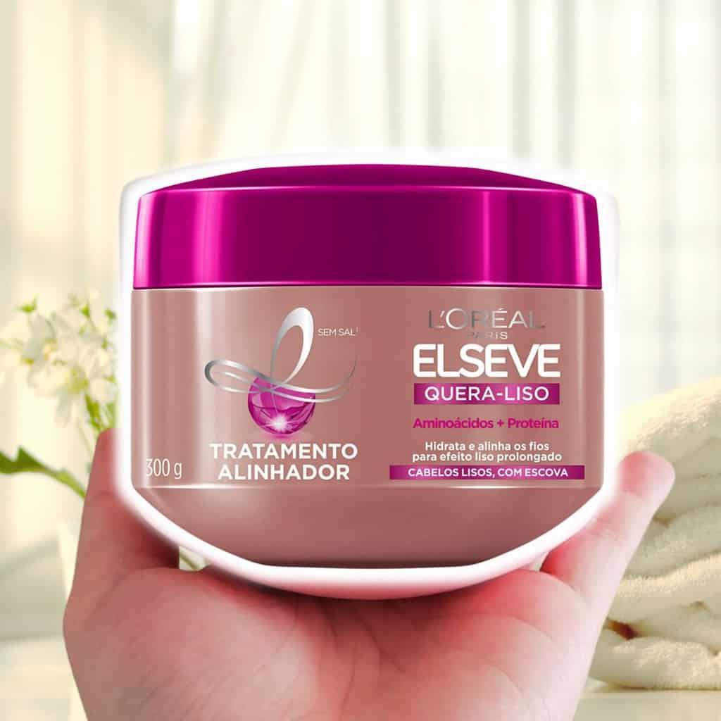 Creme de Tratamento L'Oréal Paris Elseve Quera-Liso Liso com Escova, 300g