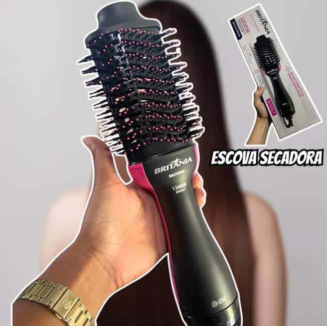 Escova Secadora Britânia BEC02PR Bivolt 4 em 1 1300W