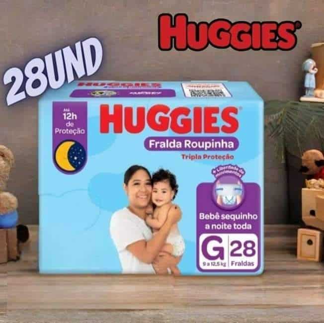 FRALDA HUGGIES TRIPLA PROT. ROUP. G - 28UND