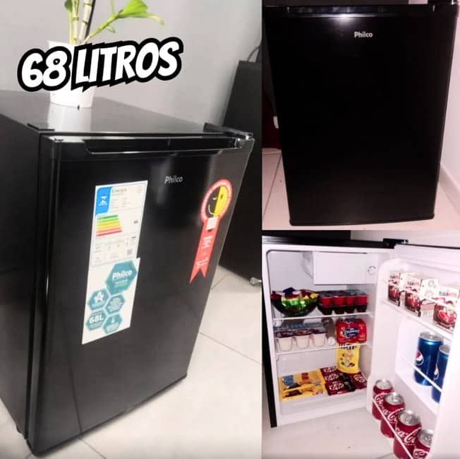 Frigobar Pfg85p 5 Níveis Temperatura 68 litros Preto Philco 127v