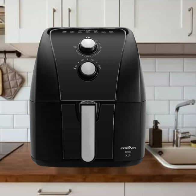 Fritadeira Air Fryer Britânia 5,5l 1500w Bfr50 Redstone 110v