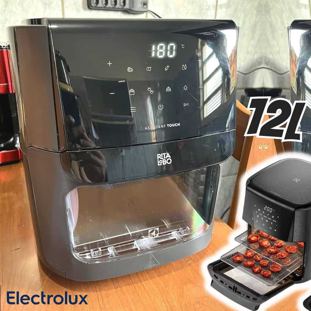 Fritadeira Elétrica Airfryer Oven Sem Óleo Electrolux 12,0L Digital Grafite 1700W EAF90 Experience Por Rita Lobo 110v