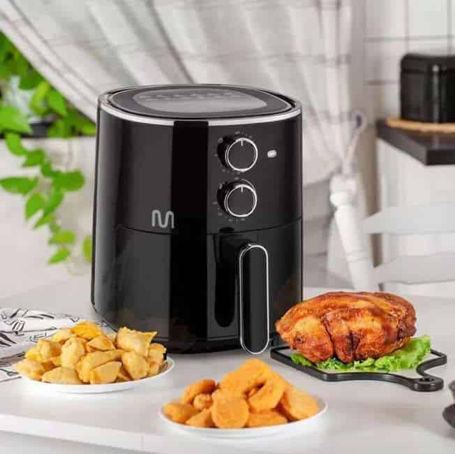 Fritadeira Elétrica sem óleo Air Fryer 3,5L 1500W 127V Preta Multi - GO211