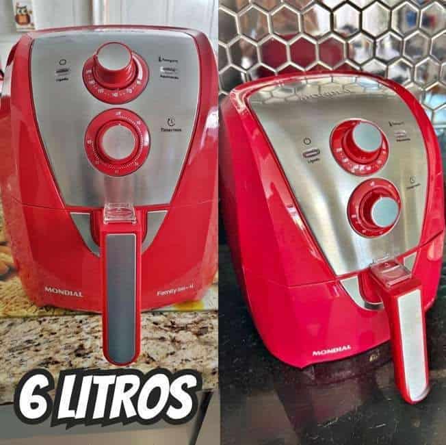 Fritadeira Sem Óleo Air Fryer 6l Afn-60-ri Mondial Cor Vermelho 110V