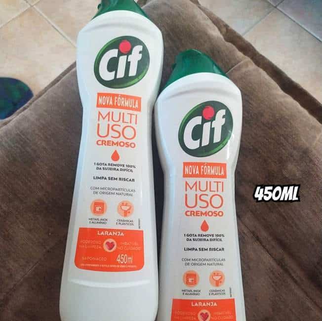 Higienizador Cremoso CIF Laranja Limpeza Milagrosa Laranja Para Casa 450ml