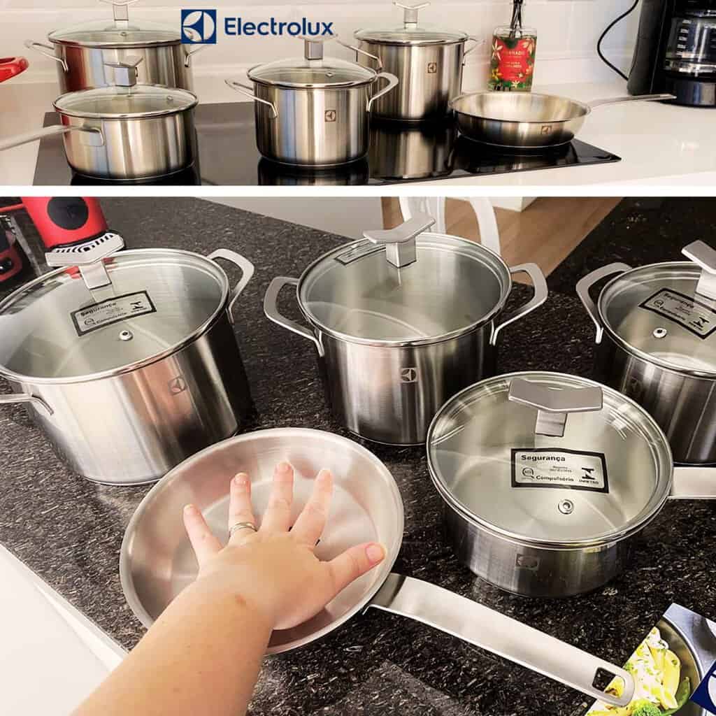 Jogo De Panelas Inox Com Fundo Triplo 5 Peças Electrolux