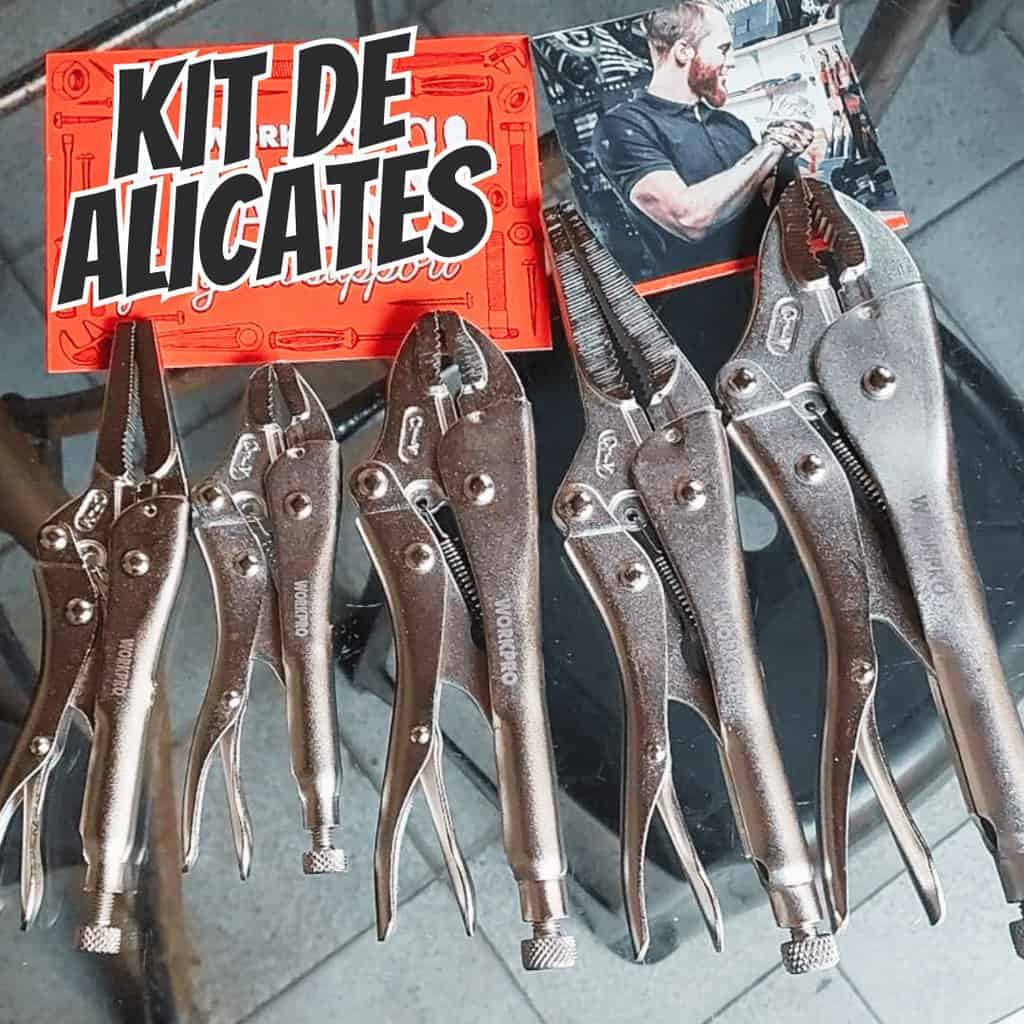 Kit de alicates WORKPRO, alças Vice com aço cromo-vanádio, 5 peças