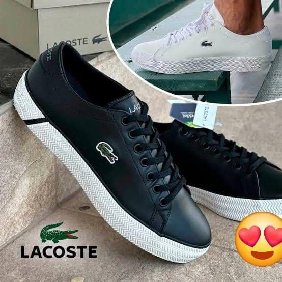 Lacoste Tênis Masculino Gripshot Em Couro Preto