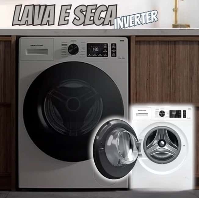 Lava e Seca Brastemp 10Kg BNO10AB Inverter Quente - Branco