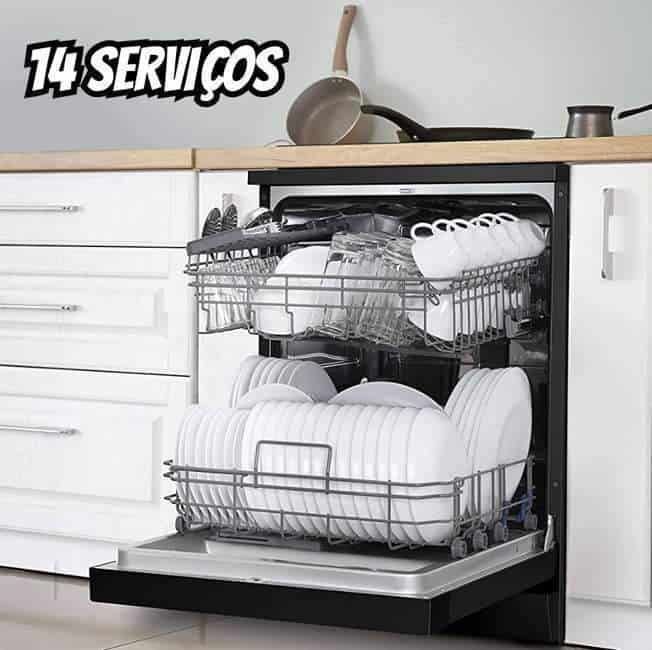 Lava Louças Midea 14 Serviços Preta Voltagem 110V